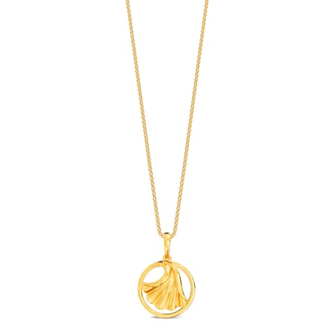 Ginkgo Glint 9KT Gold Pendant Ginkgo Glint 9KT Gold Pendant