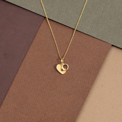 Flexing Heart Gold Pendant