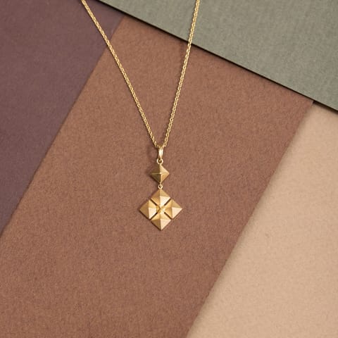Tetrad Square Gold Pendant Tetrad Square Gold Pendant