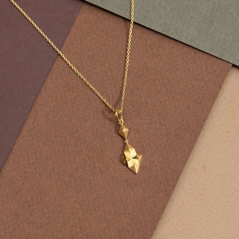 Rhomboid Gold Pendant