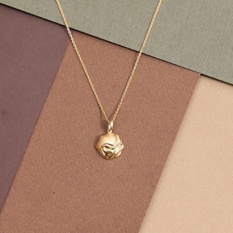 Gilded Ruffles Gold Pendant