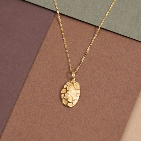 Rocking Ovate Gold Pendant