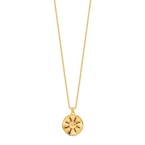 Circular Web Gold Pendant