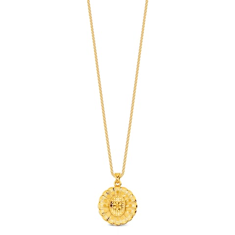 Sunburst Circle Gold Pendant Sunburst Circle Gold Pendant