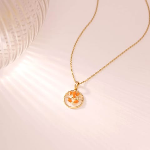Ganesha Round Gold Pendant