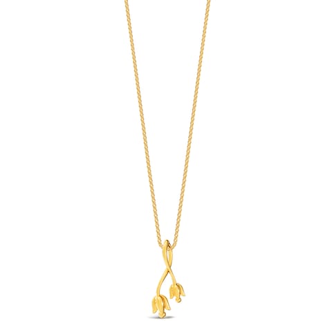 Meandering Tulip Gold Pendant