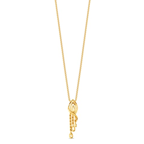 Gilded Feather Gold Pendant