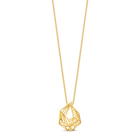 Modern Mosaic Gold Pendant