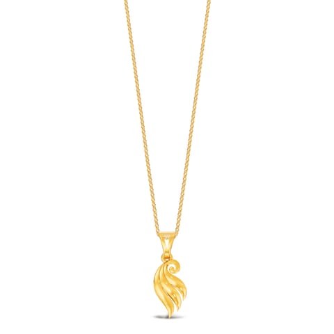 Sleek Wings Gold Pendant