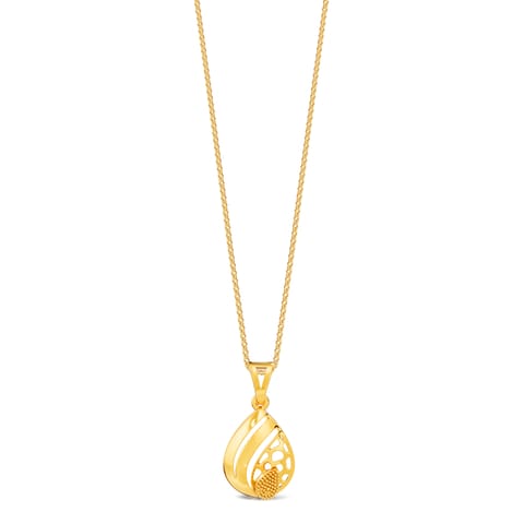 Webbing Pear Gold Pendant Webbing Pear Gold Pendant