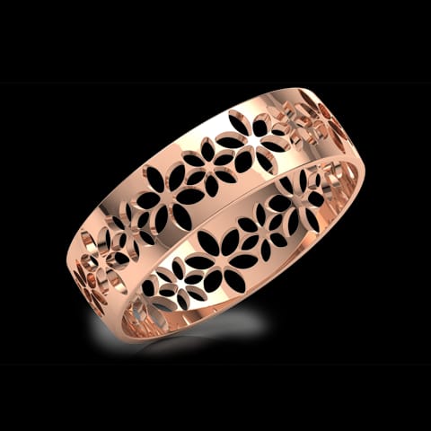 Floret Cutout Gold Band Floret Cutout Gold Band