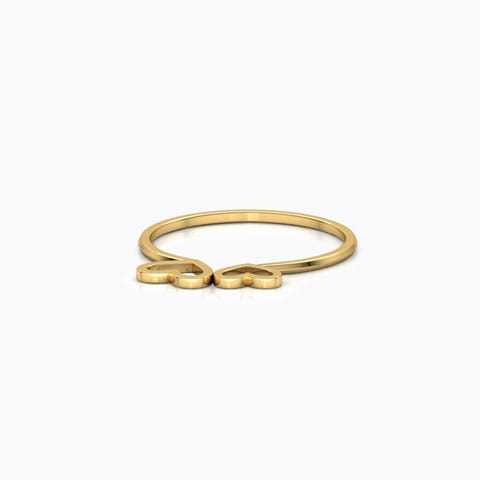 Duo Heart Gold Ring