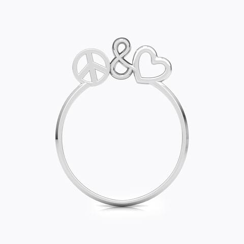 Peace and Love Gold Ring Peace and Love Gold Ring