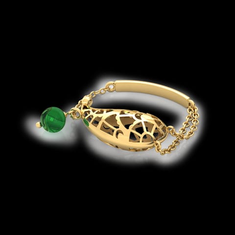 Gleaming Paisley Gemstone Ring