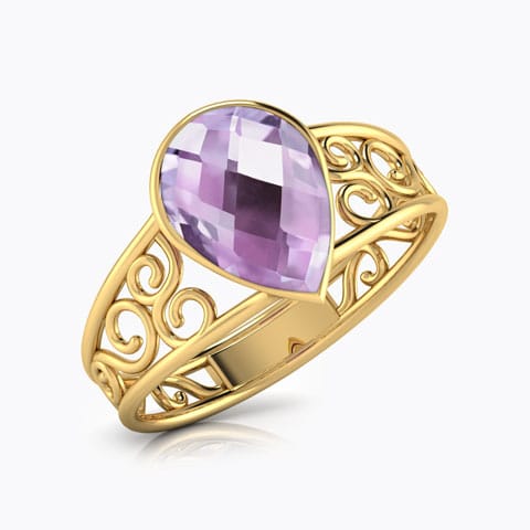 Poire Amethyst Ring