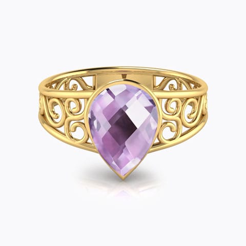 Poire Amethyst Ring