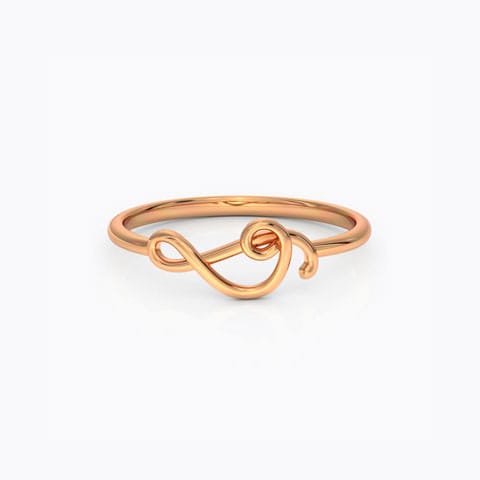 Treble Stackable Gold Ring