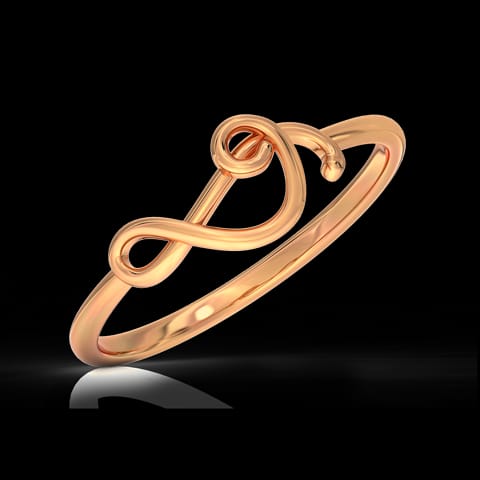 Treble Stackable Gold Ring