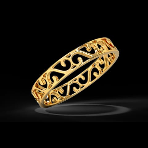 Ornate Cutout Gold Band