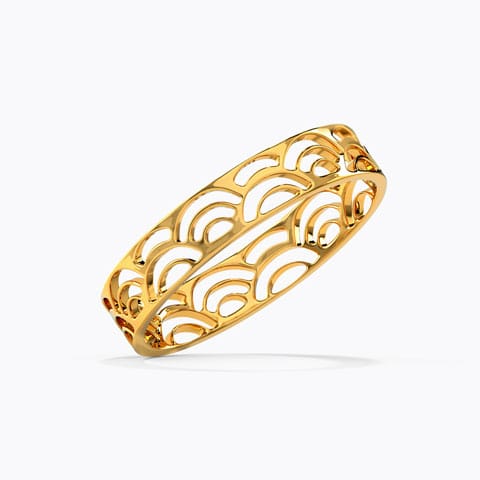 Crescent Cutout Gold Band