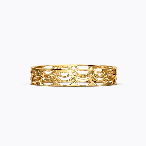 Crescent Cutout Gold Band