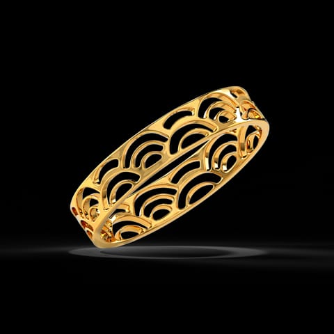 Crescent Cutout Gold Band