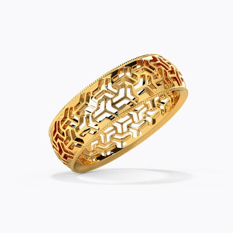Aztec Cutout Gold Band Aztec Cutout Gold Band