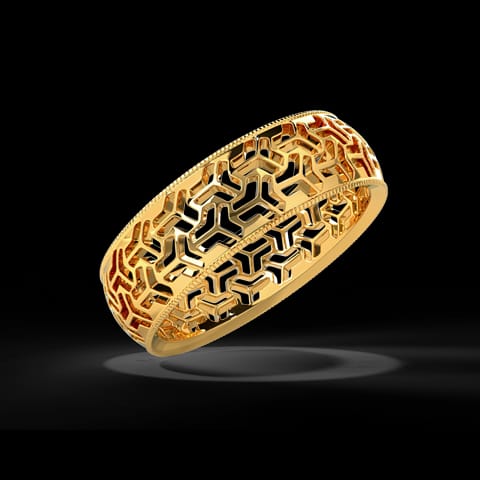 Aztec Cutout Gold Band Aztec Cutout Gold Band