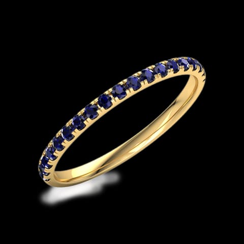 Azure Linear Gemstone Ring