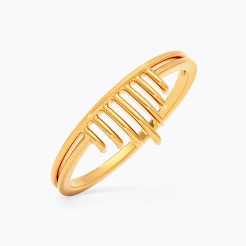 Auric Stripe 9KT Gold Ring