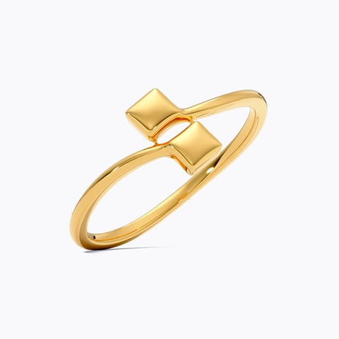 Square Duo 9KT Gold Ring Square Duo 9KT Gold Ring