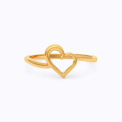 Gilded Heart 9KT Gold Ring