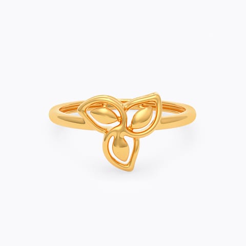 Trinity Petals 9KT Gold Ring