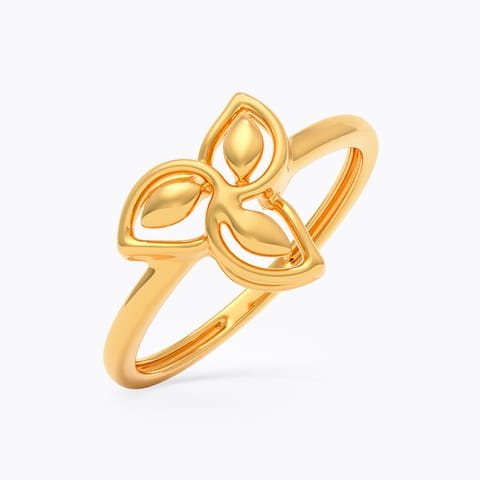 Trinity Petals 9KT Gold Ring