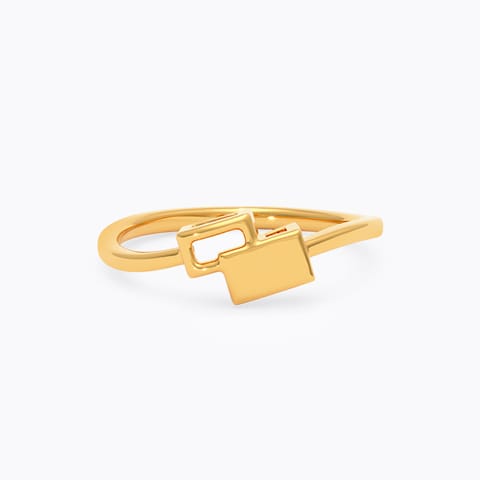 Rectangle Gild 9KT Gold Ring