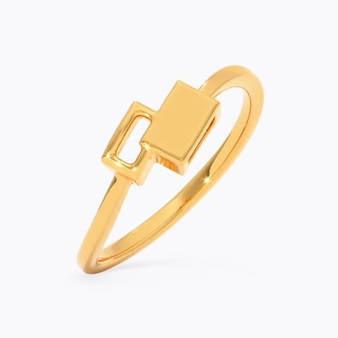 Rectangle Gild 9KT Gold Ring
