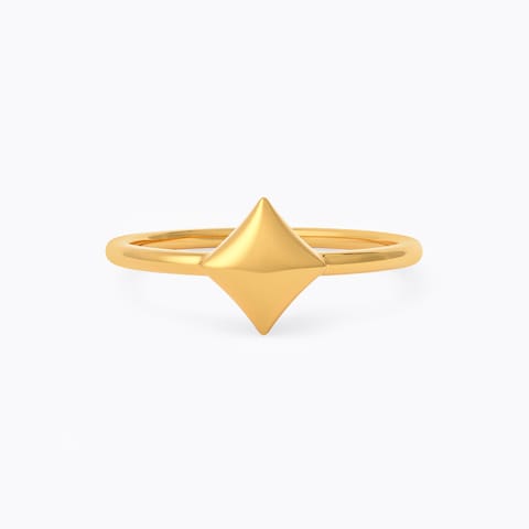 Modest Square 9KT Gold Ring