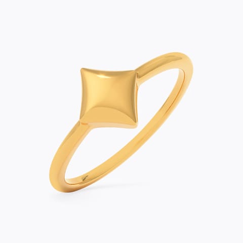 Modest Square 9KT Gold Ring