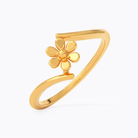 Modest Floral 9KT Gold Ring