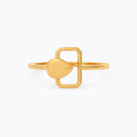 Square Drop 9KT Gold Ring Square Drop 9KT Gold Ring