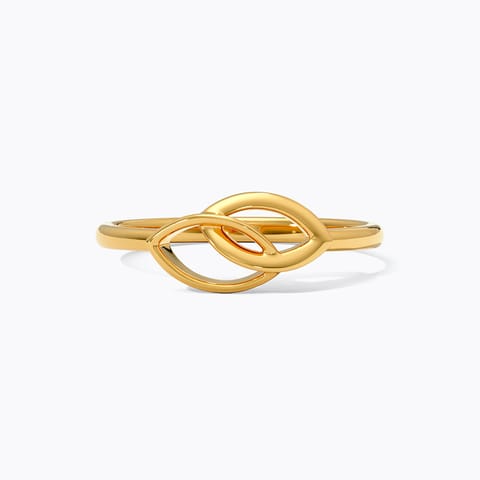 Intertwine Leaf 9KT Gold Ring