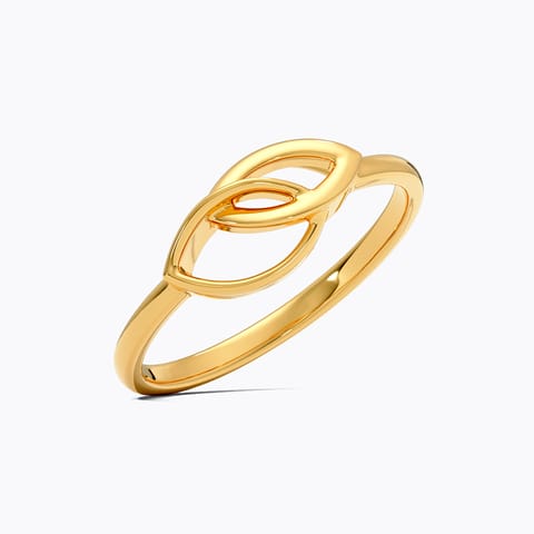 Intertwine Leaf 9KT Gold Ring