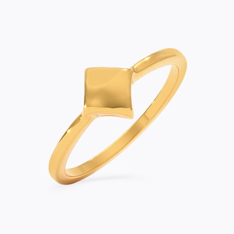 Dainty Square 9KT Gold Ring