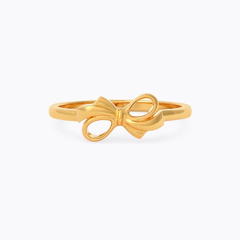 Cute Bow 9KT Gold Ring