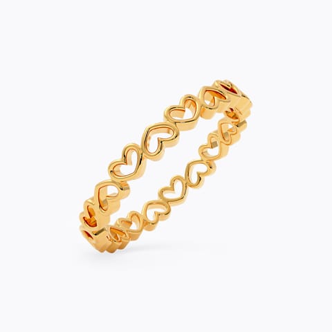Heart Trail Gold Ring