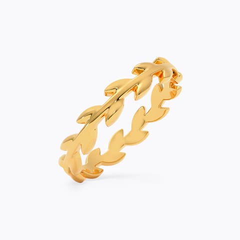 Leaf Veil Gold Ring