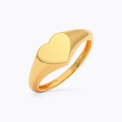 Solid Heart Gold Ring Solid Heart Gold Ring