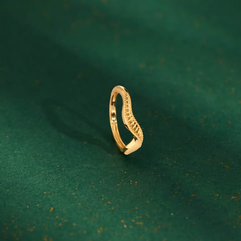 Ripple Curve Gold Ring