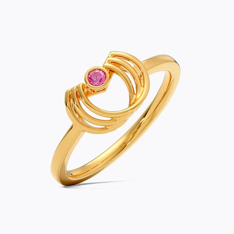 Ruby Ruffle Gemstone Ring
