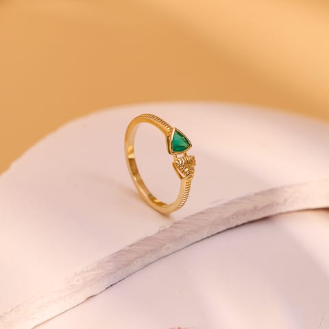 Trinity Green Gemstone Ring
